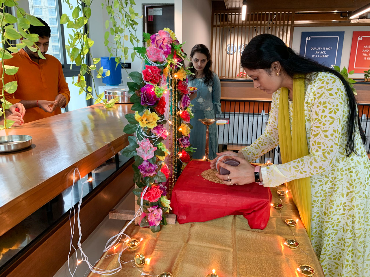Ganesh Chaturthi celebration in the office